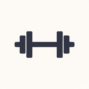 Strength training icon – Derby personal trainer Barbell icon representing strength training with Jared Campbell, personal trainer in Derby